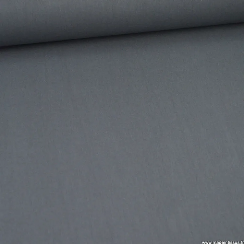 Tissu cretonne coton gris plomb - OEKO TEX