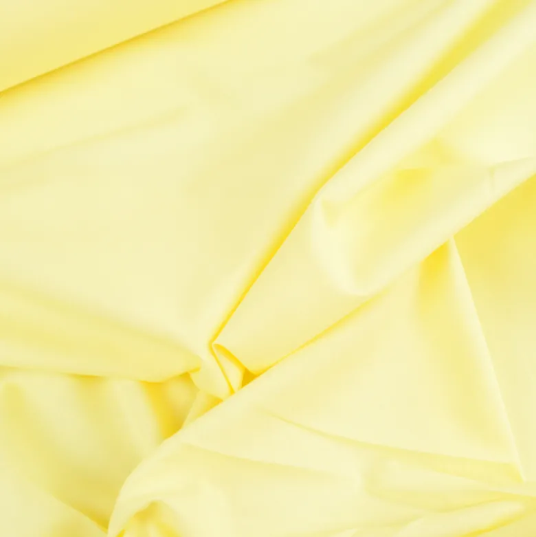 Tissu cretonne coton Jaune paille - OEKO TEX