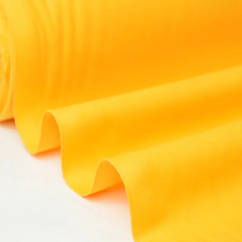 Tissu cretonne coton jaune Soleil - OEKO TEX