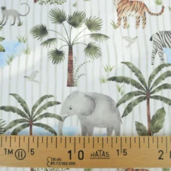 Tissu cretonne coton Jungo motif animaux -OEKO TEX