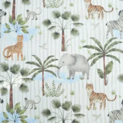 Tissu cretonne coton Jungo motif animaux -OEKO TEX
