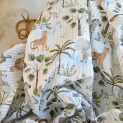 Tissu cretonne coton Jungo motif animaux -OEKO TEX