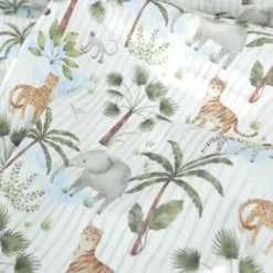 Tissu cretonne coton Jungo motif animaux -OEKO TEX