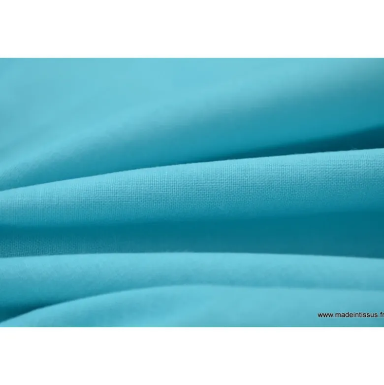 Tissu cretonne coton Lagon turquoise - OEKO TEX
