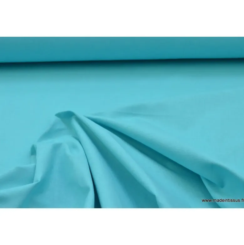 Tissu cretonne coton Lagon turquoise - OEKO TEX