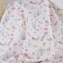 Tissu cretonne coton Maelyne motif Fées, cygnes et animaux – OEKO TEX