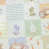 Tissu cretonne coton Magdy motif patchwork de la ferme -OEKO TEX