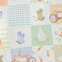 Tissu cretonne coton Magdy motif patchwork de la ferme -OEKO TEX