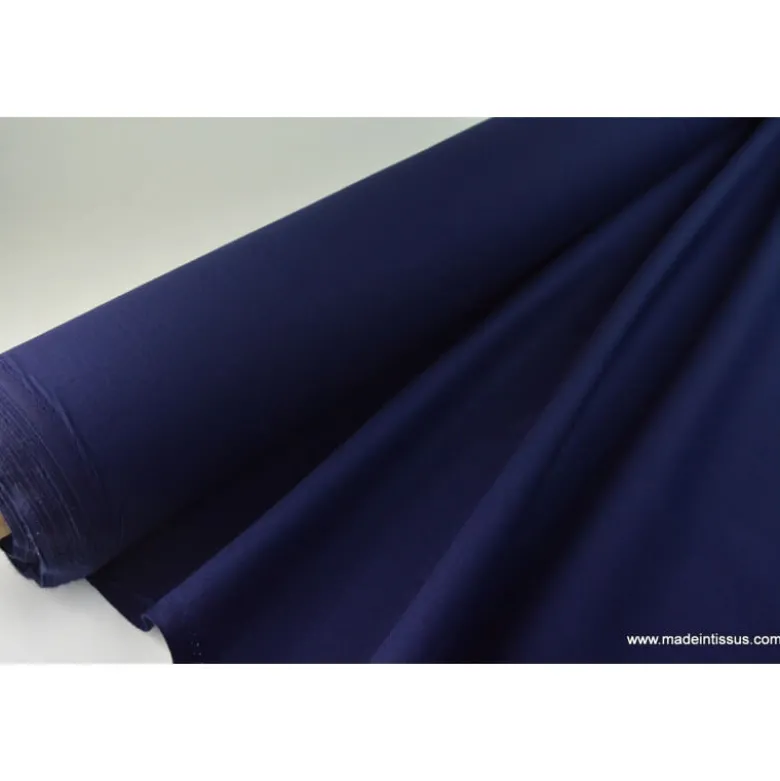 Tissu cretonne coton marine - OEKO TEX