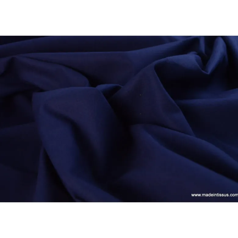Tissu cretonne coton marine - OEKO TEX