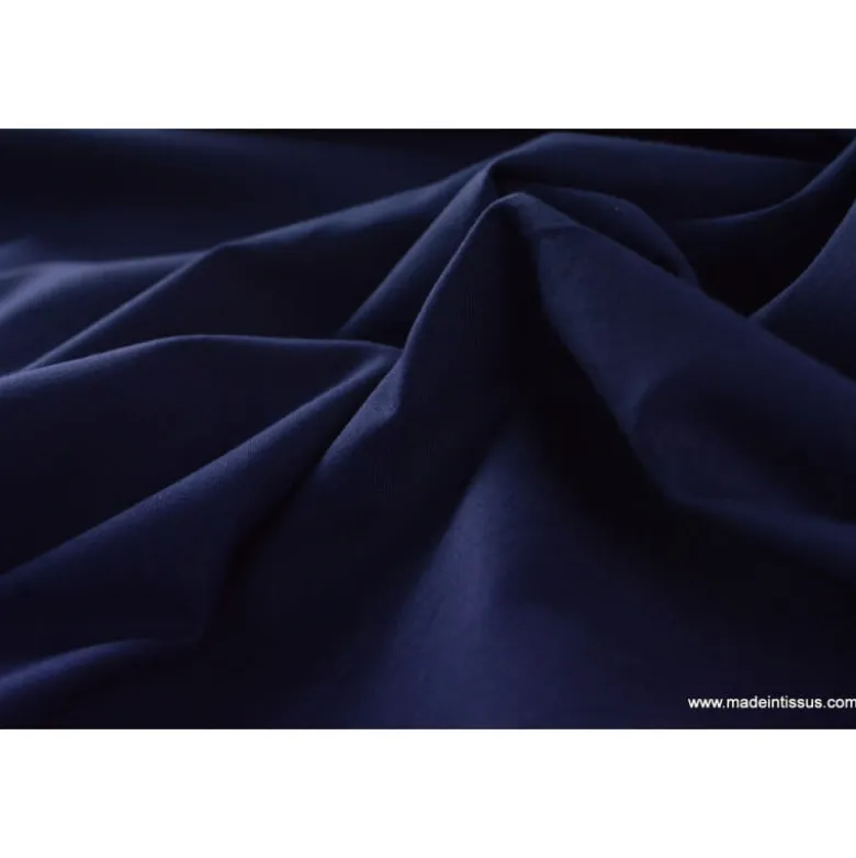 Tissu cretonne coton marine - OEKO TEX