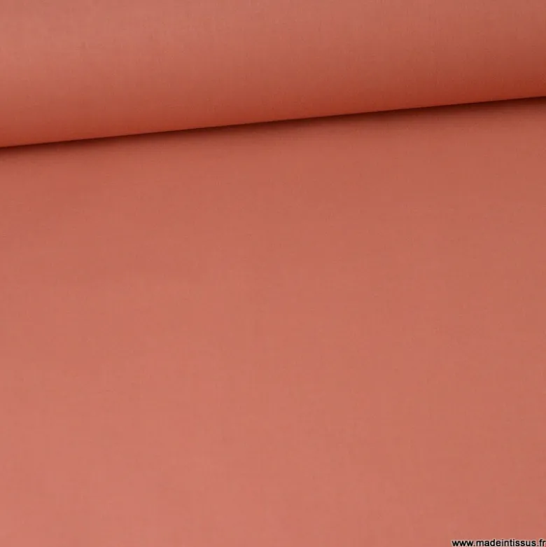Tissu cretonne coton Marsala - OEKO TEX