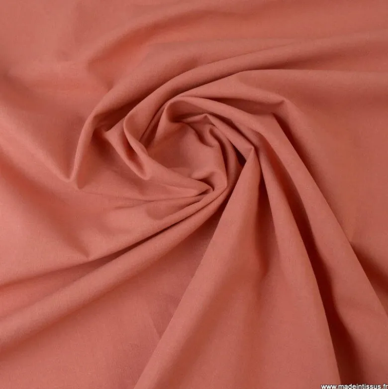 Tissu cretonne coton Marsala - OEKO TEX
