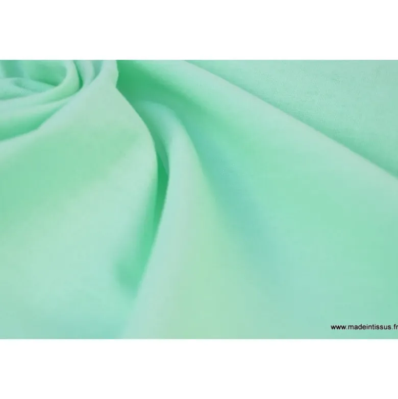 Tissu cretonne coton Menthe - OEKO TEX