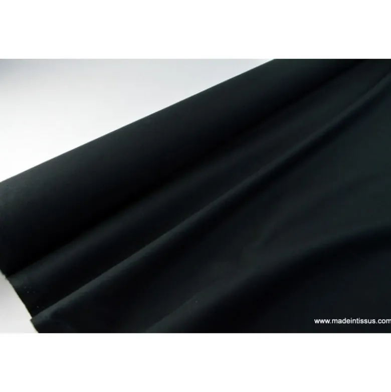 Tissu cretonne coton noir - OEKO TEX