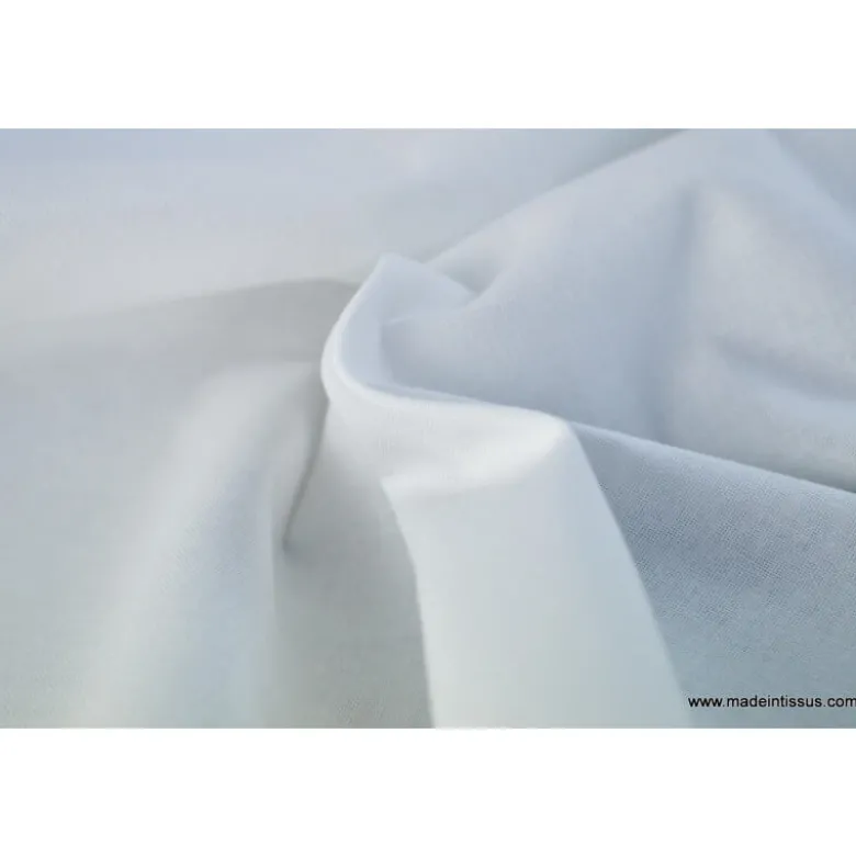 Tissu cretonne coton OEKO TEX blanc