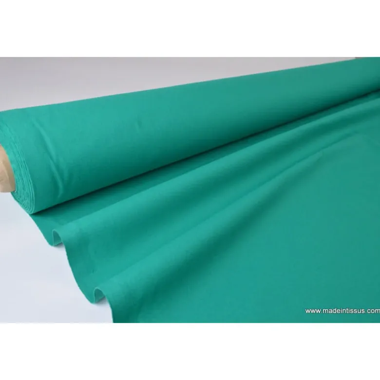 Tissu cretonne coton OEKO TEXemeraude