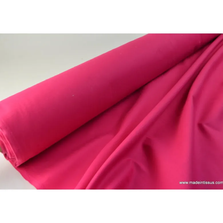 Tissu cretonne coton OEKO TEX fuchsia