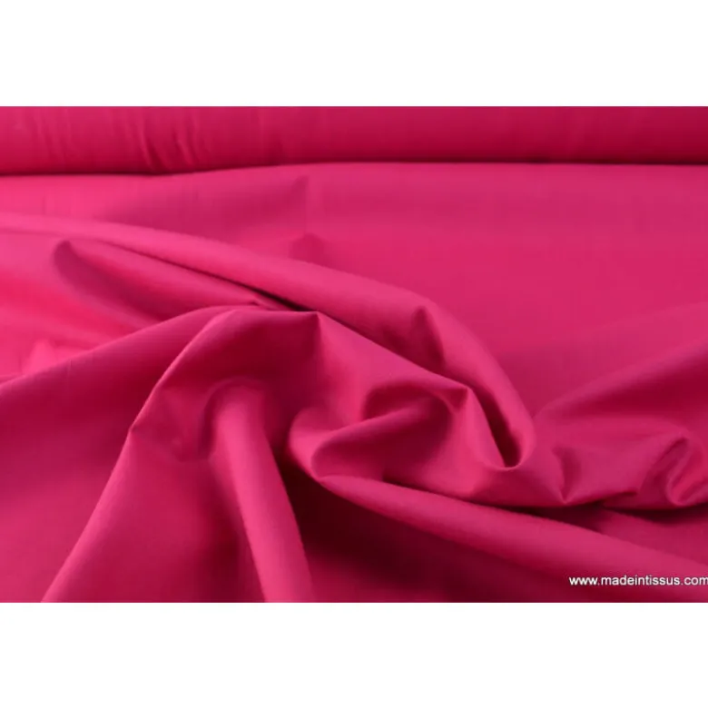 Tissu cretonne coton OEKO TEX fuchsia