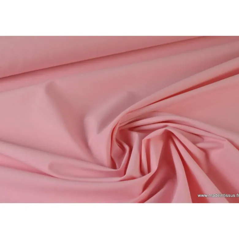 Tissu cretonne coton OEKO TEX rose Dragée