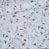 Tissu cretonne coton Ondaline feuillage gris et prune - OEKO TEX