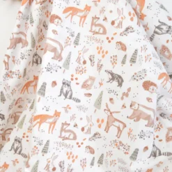 Tissu cretonne coton Ottawa motif animaux fond blanc -OEKO TEX