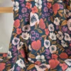 Tissu cretonne coton Palawa motif fleurs fond bleu – OEKO TEX