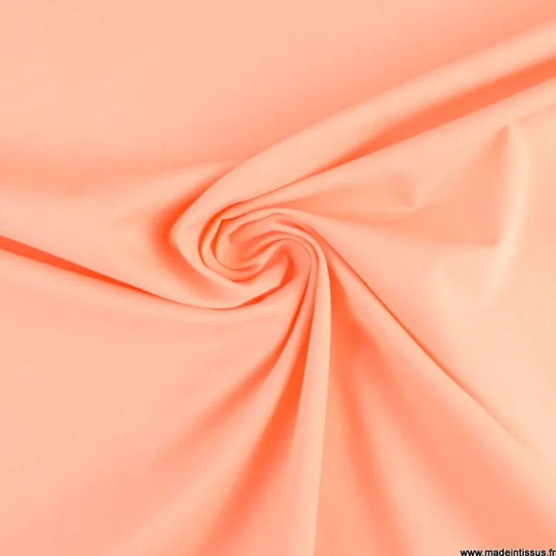 Tissu cretonne coton Papaye - OEKO TEX