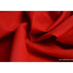 Tissu cretonne coton rouge - OEKO TEX