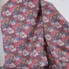Tissu cretonne coton Seasons fleurs rouge fond chocolat - OEKO TEX