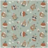 Tissu cretonne coton Sylvestre motif animaux fond vert – OEKO TEX