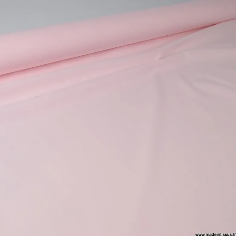 Tissu cretonne coton uni OEKO TEX ROSE PALE