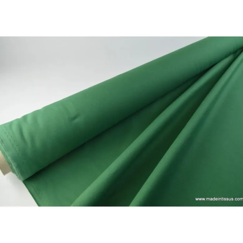 Tissu cretonne coton vert bouteille - OEKO TEX
