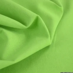 Tissu cretonne coton vert pistache - OEKO TEX