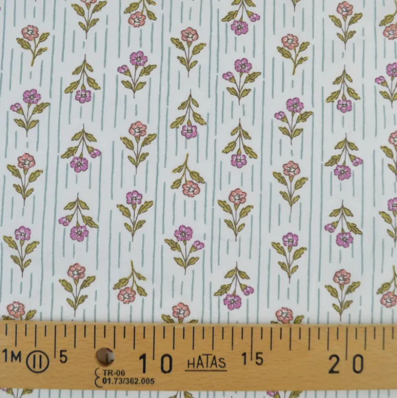 Tissu Cretonne de Coton Aesa – Motif Floral Indien - OEKO TEX