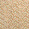 Tissu Cretonne de Coton Caseille motif fleurs roses et oranges