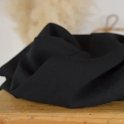 Tissu crêpe Marocain - Noir