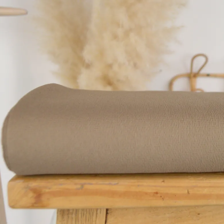 Tissu crêpe Marocain - Taupe