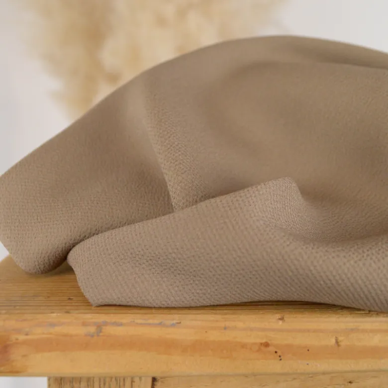 Tissu crêpe Marocain - Taupe