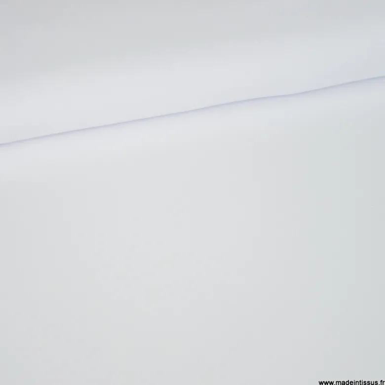 Tissu crêpe mi-lourd coloris blanc - OEKO TEX