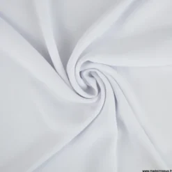 Tissu crêpe mi-lourd coloris blanc - OEKO TEX