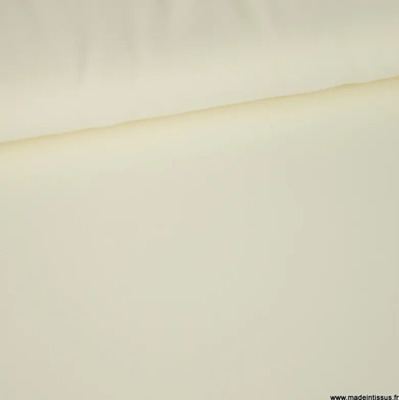 Tissu crêpe mi-lourd coloris Blanc cassé - OEKO TEX