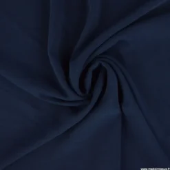 Tissu crêpe mi-lourd coloris Bleu marine - OEKO TEX