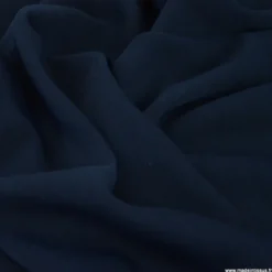 Tissu crêpe mi-lourd coloris Bleu marine - OEKO TEX