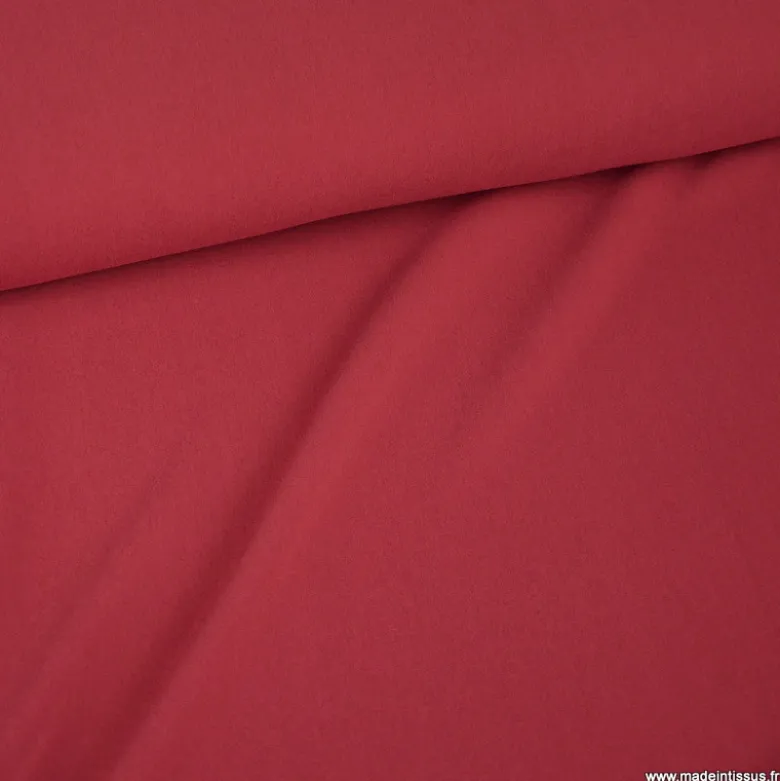 Tissu crêpe mi-lourd coloris Bordeaux - OEKO TEX
