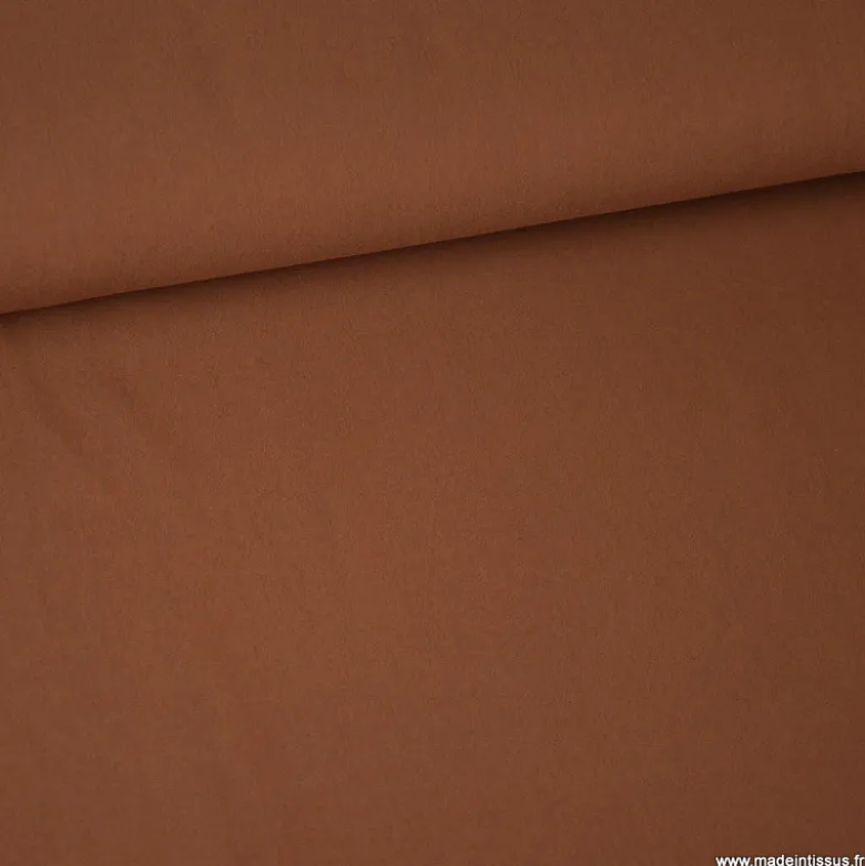 Tissu crêpe mi-lourd coloris Marron - OEKO TEX