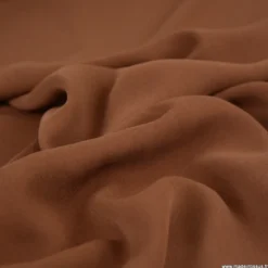 Tissu crêpe mi-lourd coloris Marron - OEKO TEX