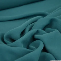 Tissu crêpe mi-lourd coloris Pétrole - OEKO TEX