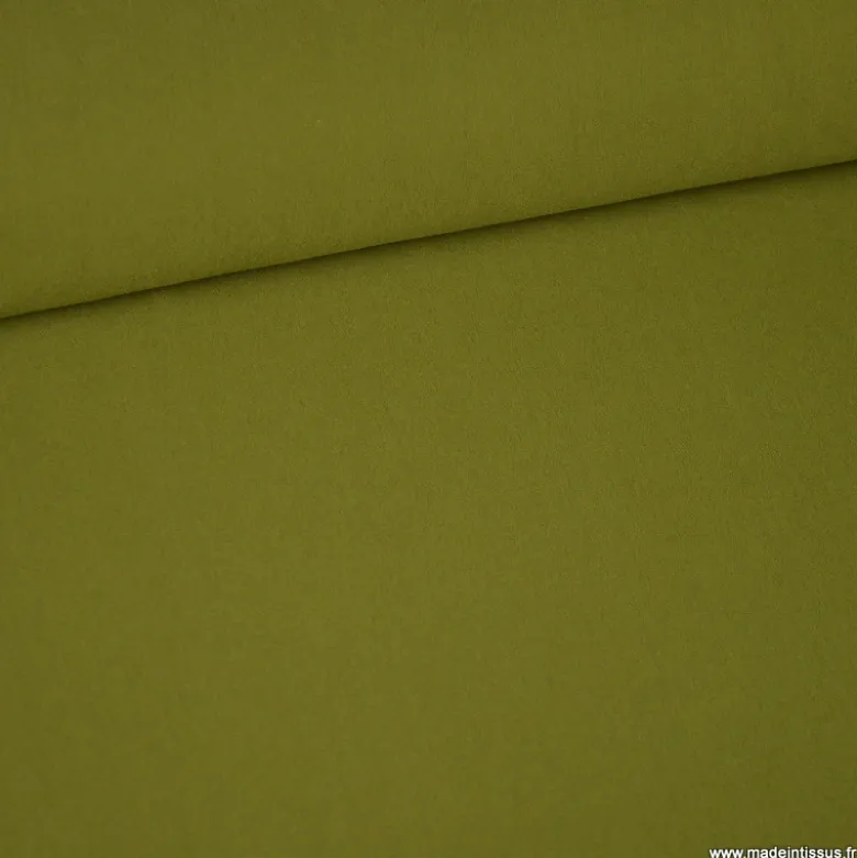 Tissu crêpe mi-lourd coloris Vert - OEKO TEX