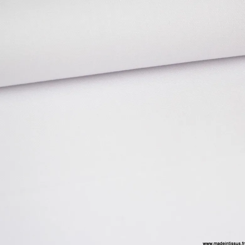 Tissu demi natté coton blanc 145cm